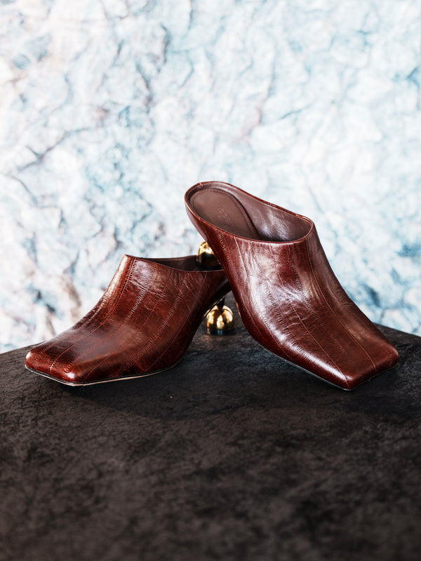 YAOSAN Croc Leather Mules