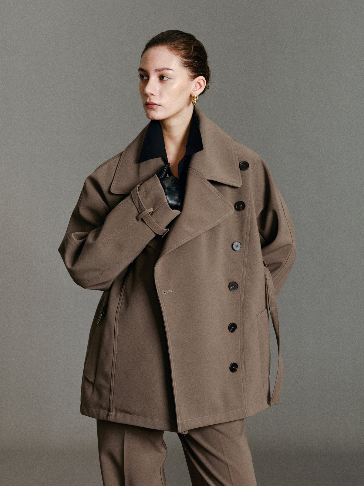 Noemi Trench Corto Con Cintura