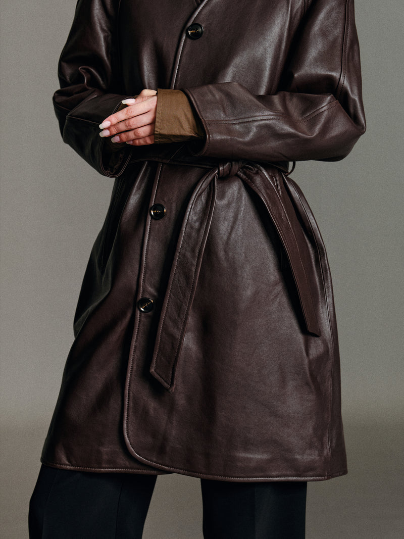 Ayla Leather Coat