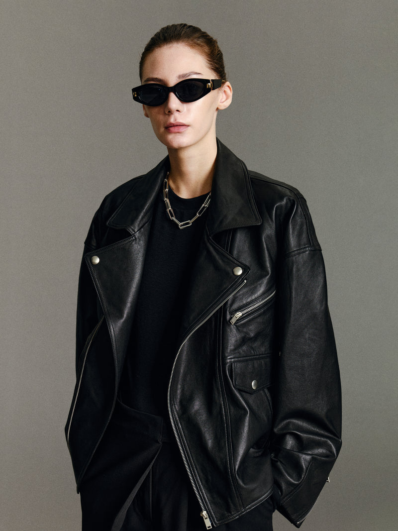 Veda Leather Moto Jacket