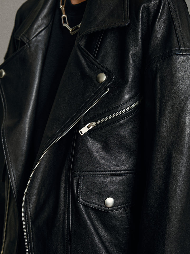 Veda Leather Moto Jacket