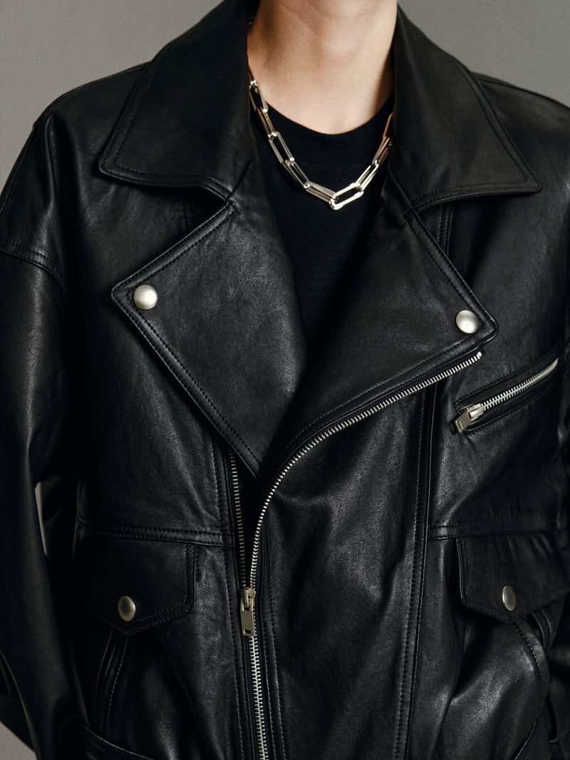 Veda Leather Moto Jacket