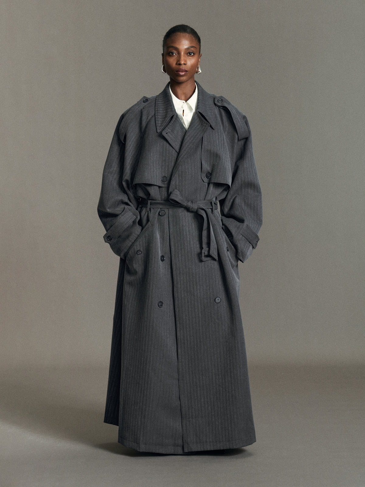 Cappotto trench lungo Rhea
