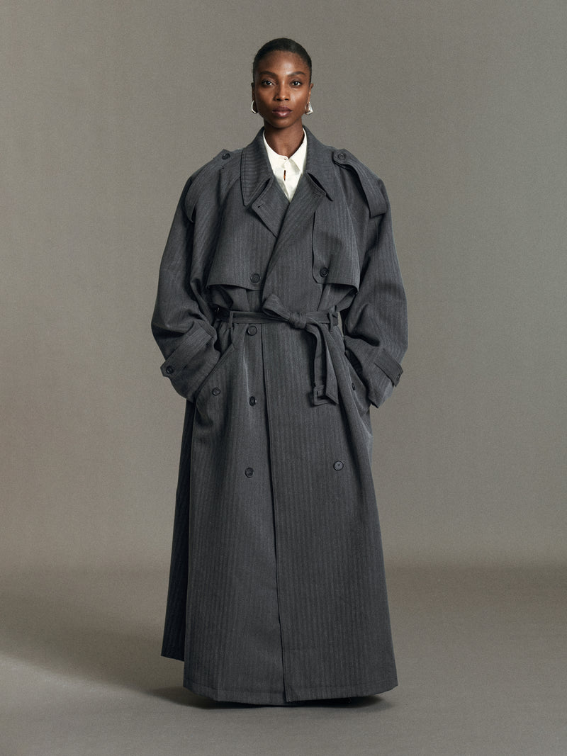 Cappotto trench lungo Rhea