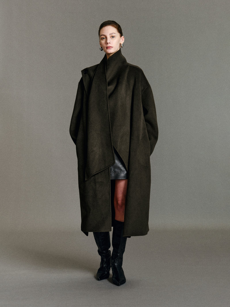 Anouk Scarf Wool Coat