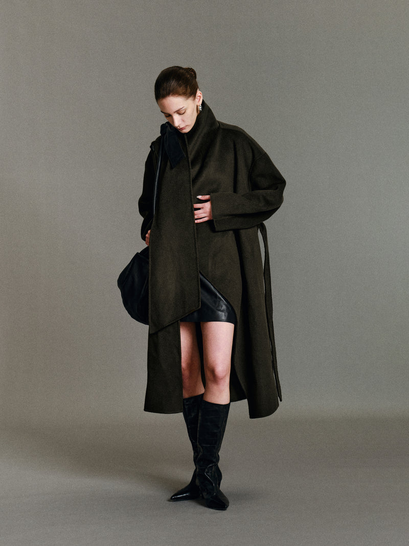 Anouk Scarf Wool Coat