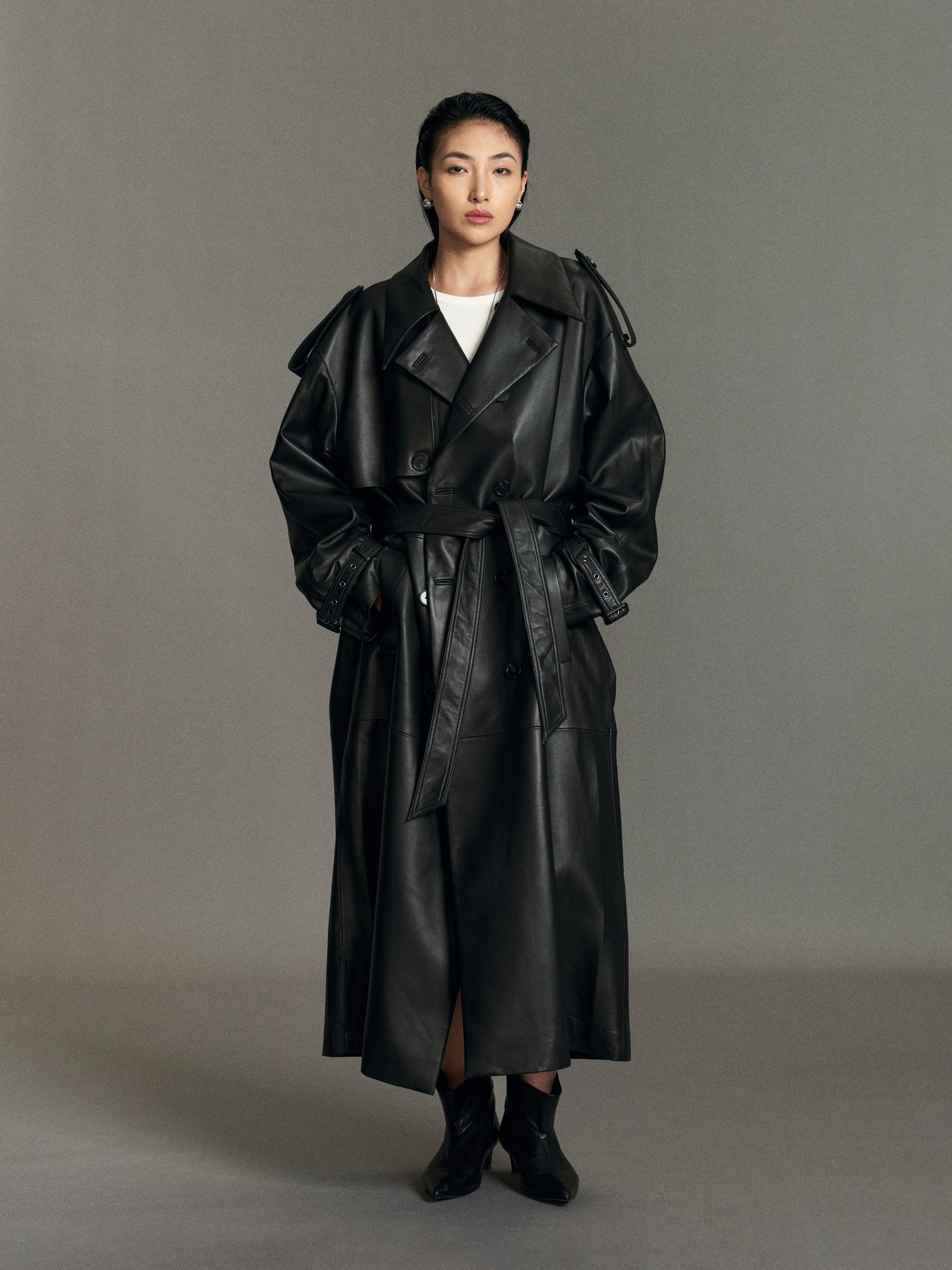 Liv Leather Trench Coat – hemi blurr
