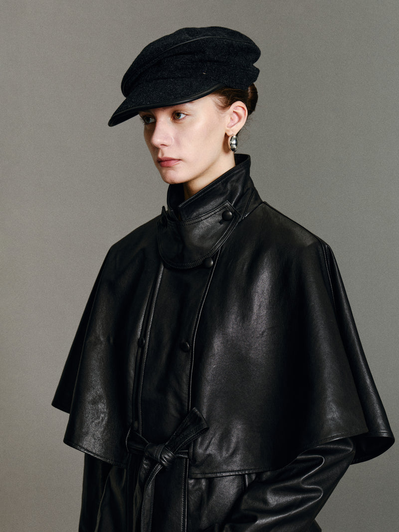 Vela Cape Leather Jacket