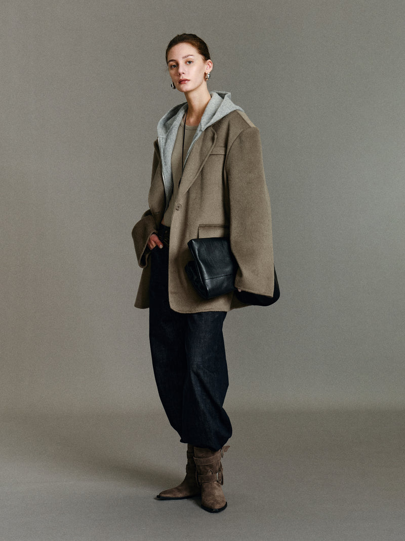Neris Layered Wool Blazer
