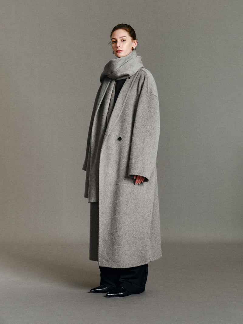 Halo Wool Wrap Scarf Coat
