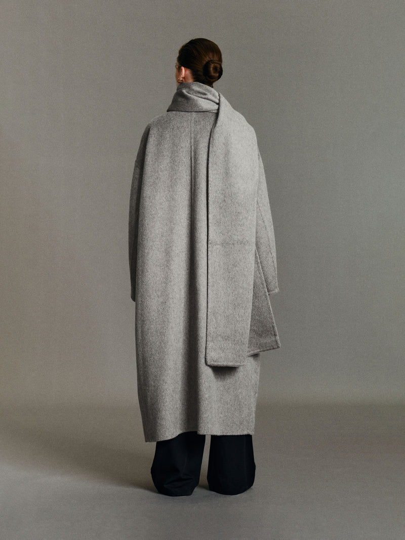 Halo Wool Wrap Scarf Coat