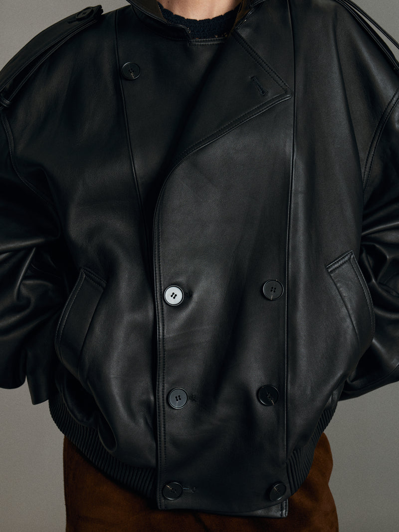 Alba Cape Leather Bomber