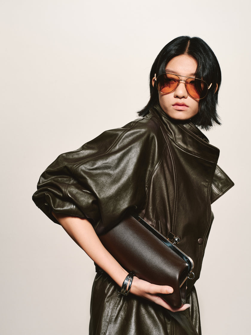 Lustrous Waxed Leather Jacket