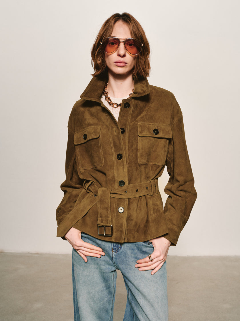 Suede Utility Field Jacket