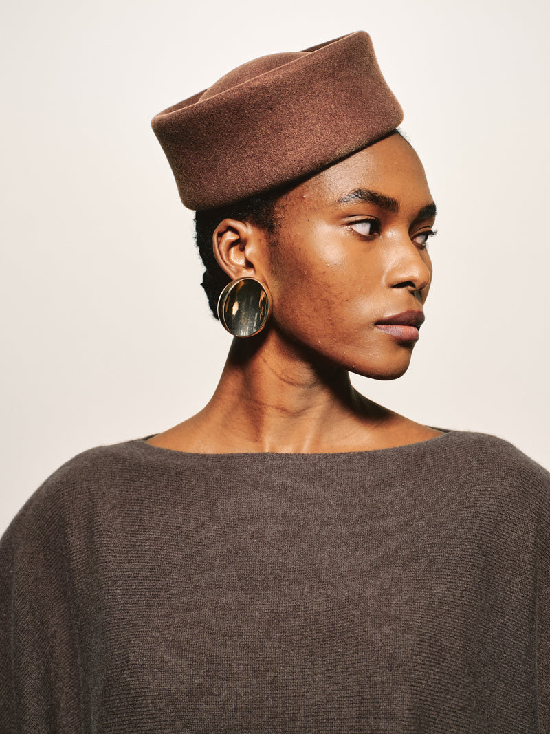Umber Wool Cape