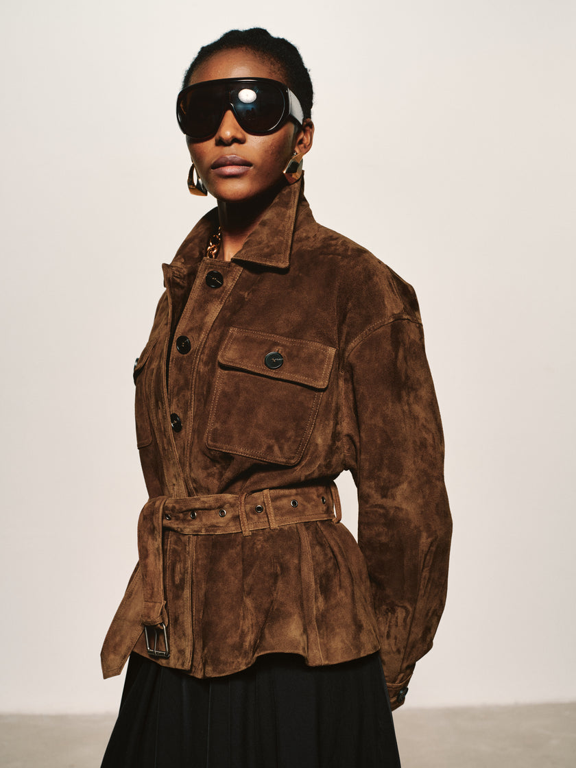 Suede Utility Field Jacket
