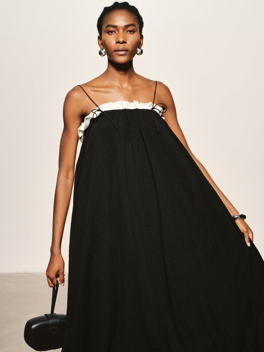 Crepe Cotton Volume Maxi