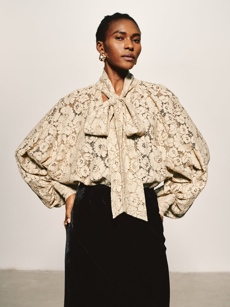Heirloom Lace Tie-Blouse