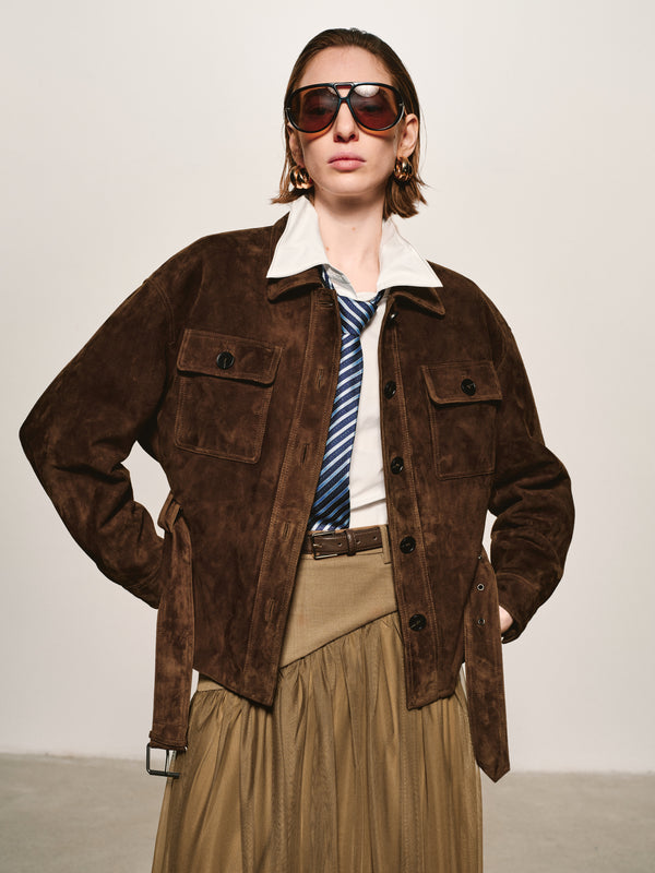 Suede Utility Field Jacket