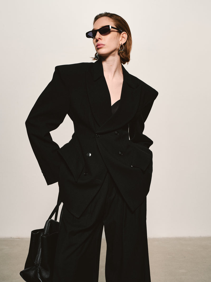 Flex-Peak Peplum Blazer