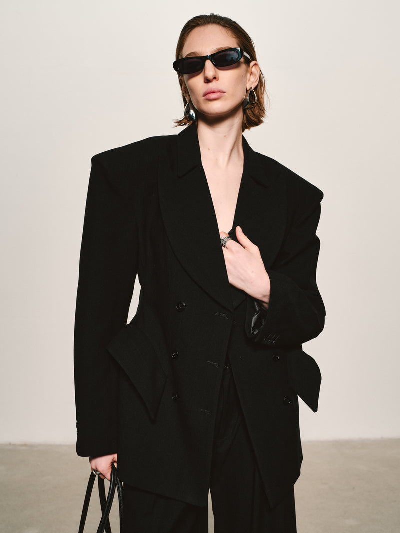 Flex-Peak Peplum Blazer