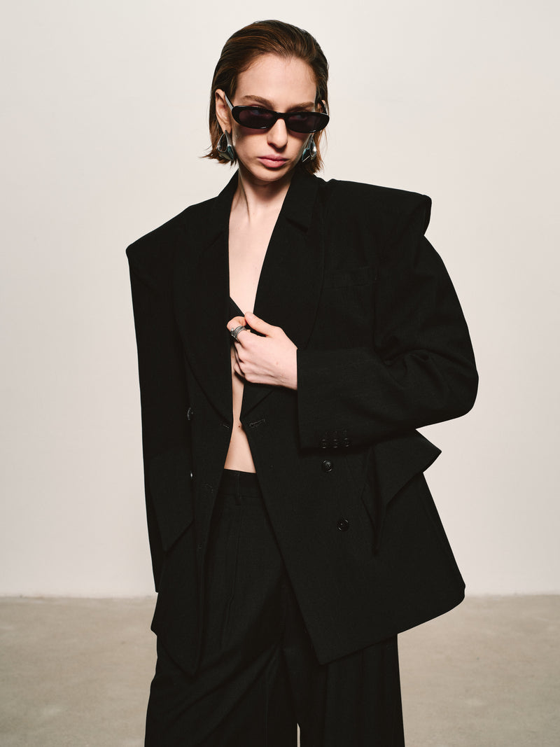 Flex-Peak Peplum Blazer