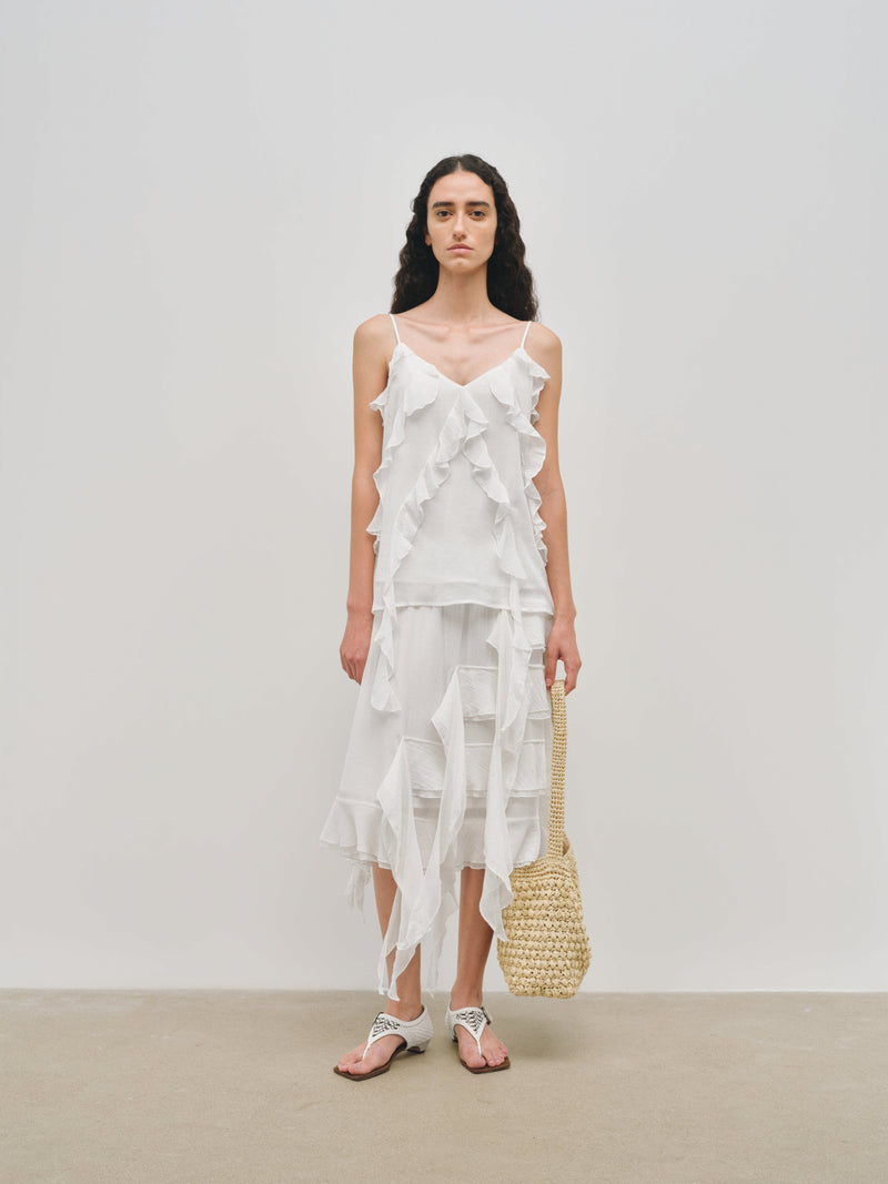 Top camisero con vuelo