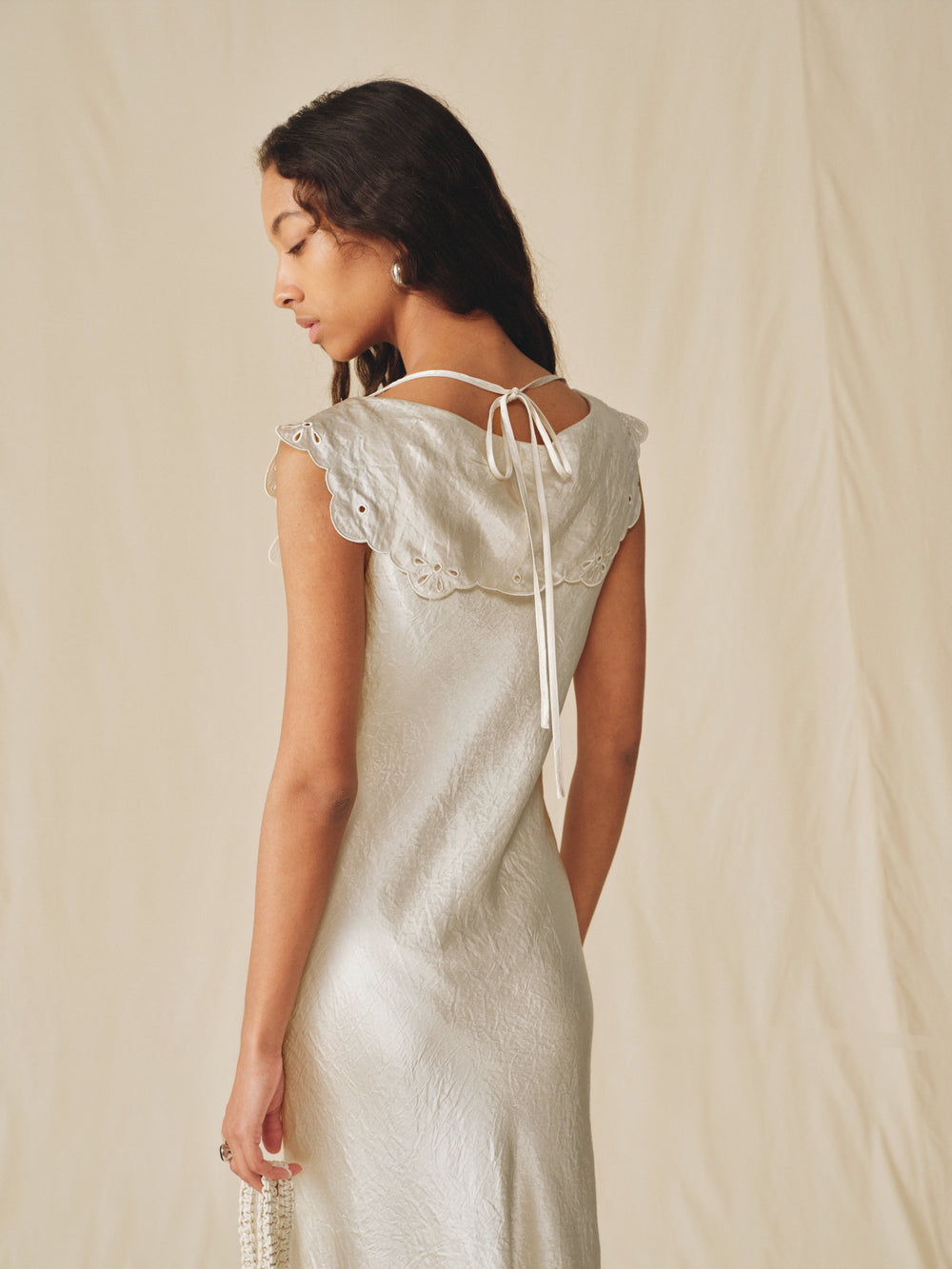 Fjord Scallop Drape Dress