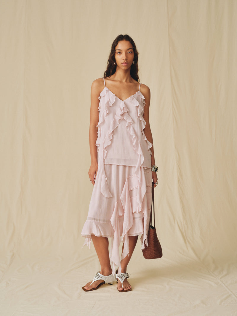 Top camisero con vuelo
