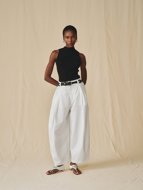 Tencel Belted Wide Trousers