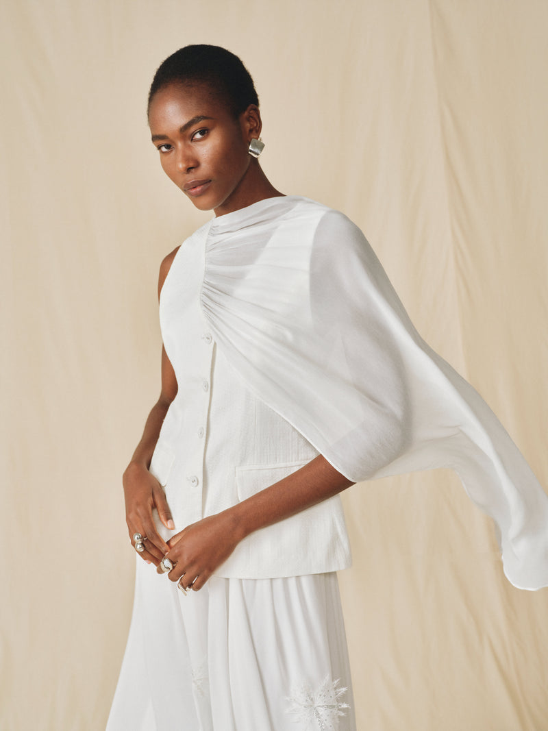 Gilet drappeggiato a strati Drift