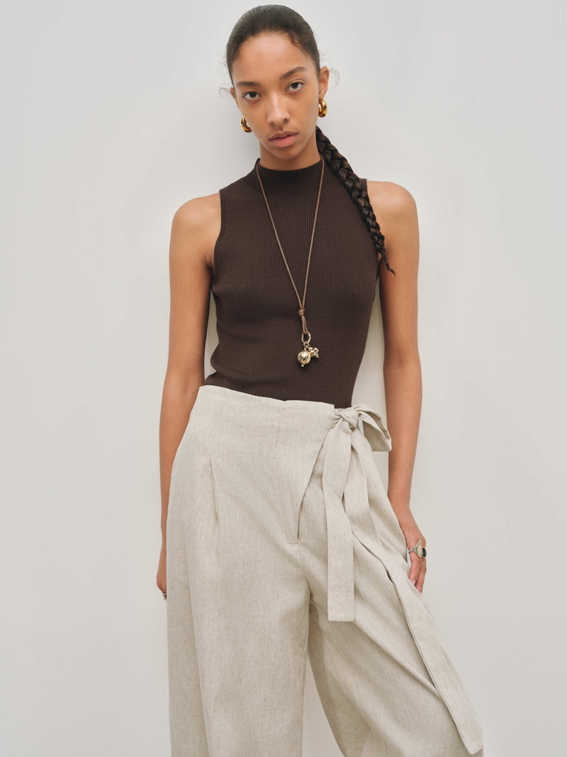 Solace Wrap Linen Trousers