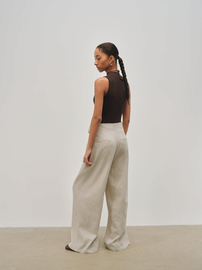 Solace Wrap Linen Trousers