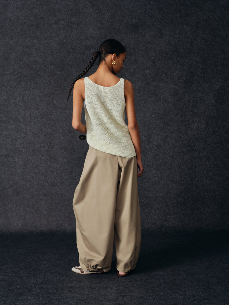 Tencel Belted Wide Trousers