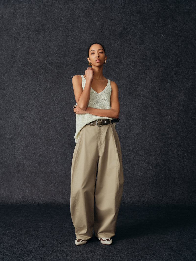 Tencel Belted Wide Trousers