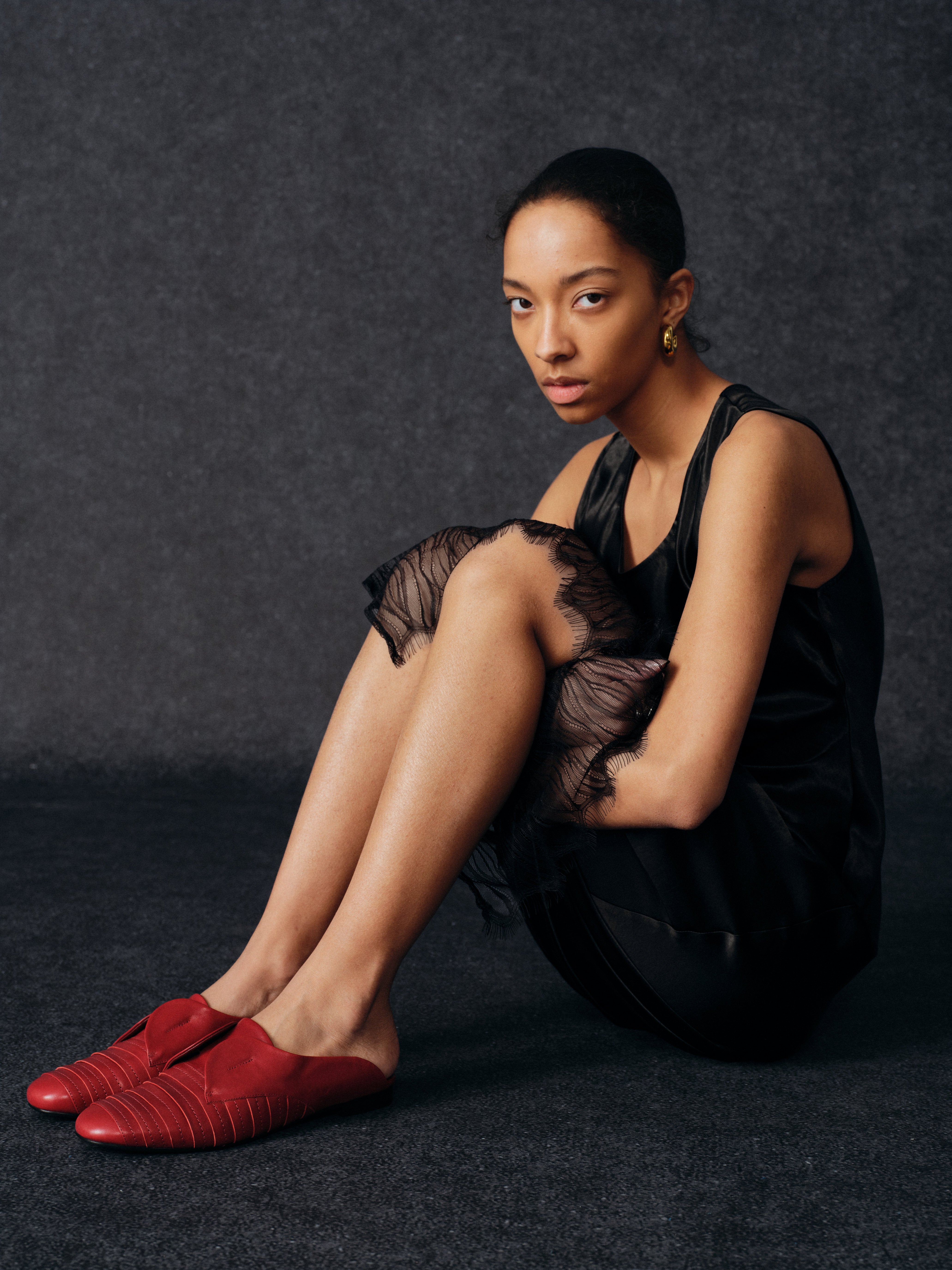 YAOSAN Waxed Leather Mules – hemi blurr