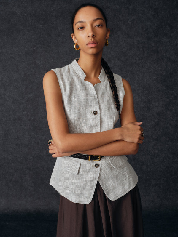 Sombra Shaped Ramie Vest