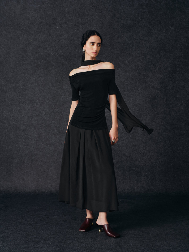Lune Top Asimmetrico con Foulard