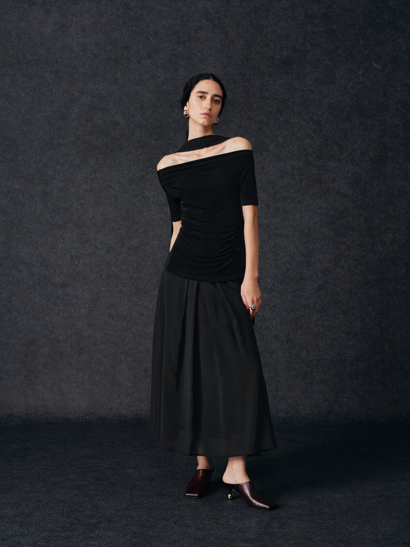 Lune Top Asimmetrico con Foulard