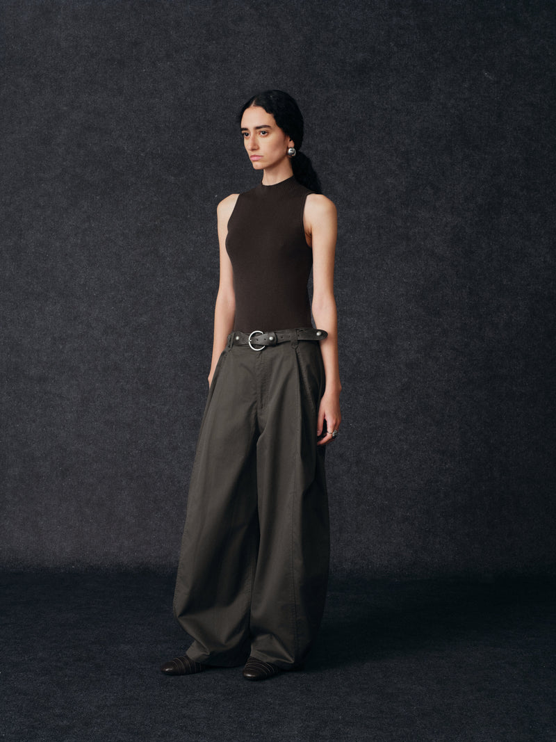 Tencel Belted Wide Trousers