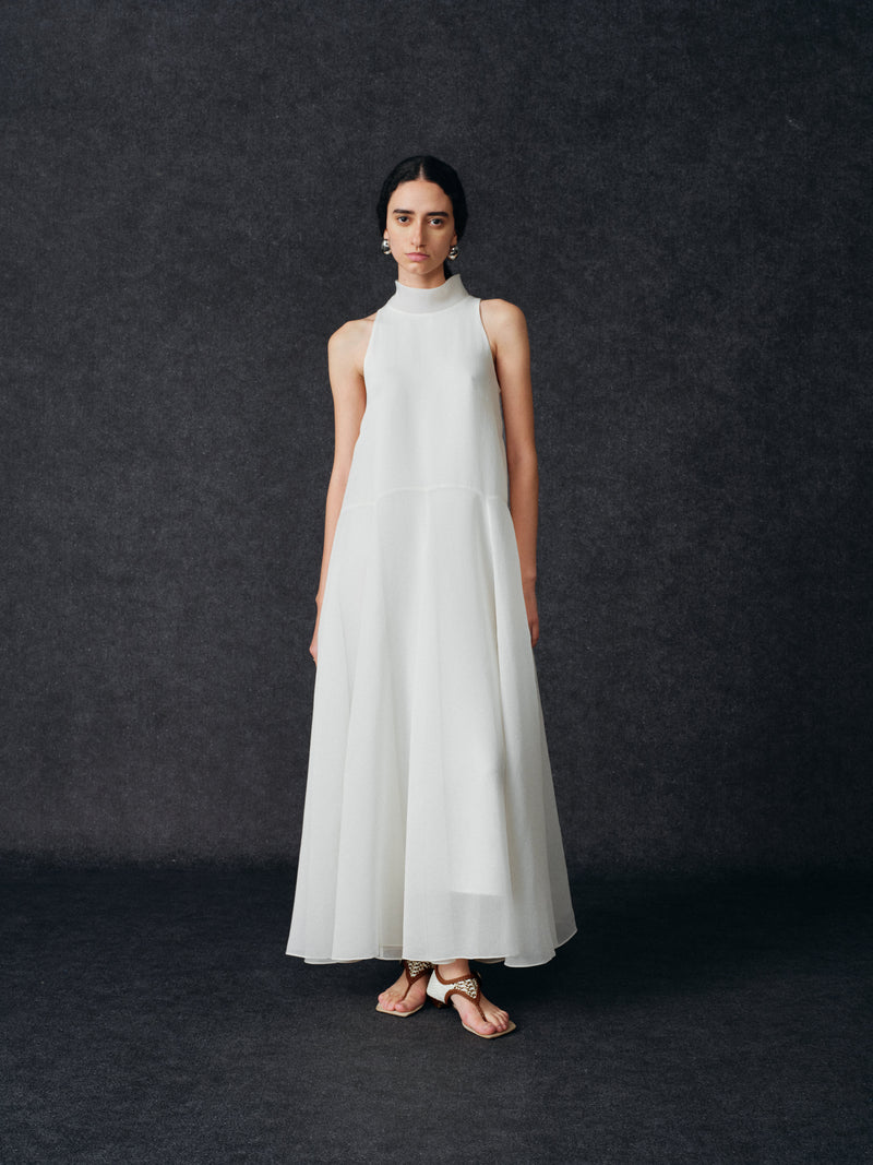 Nocturne Sheer Flare Dress