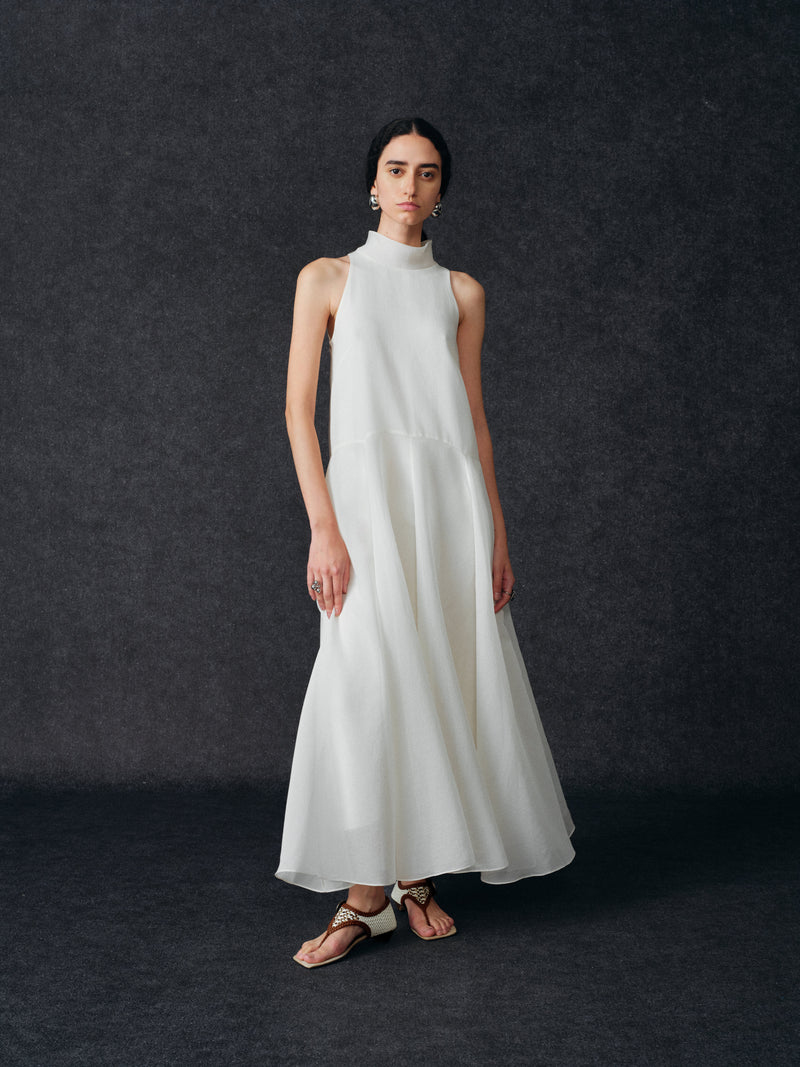 Nocturne Sheer Flare Dress