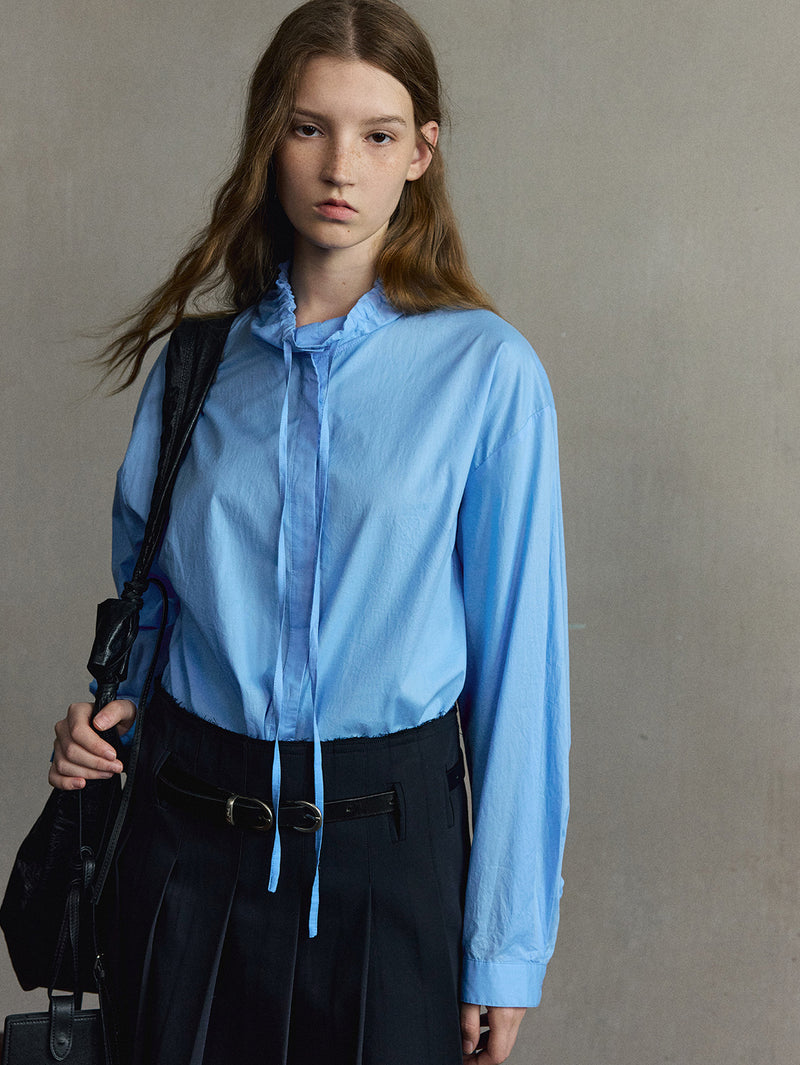 Eira Ruffle-Neck Shirt