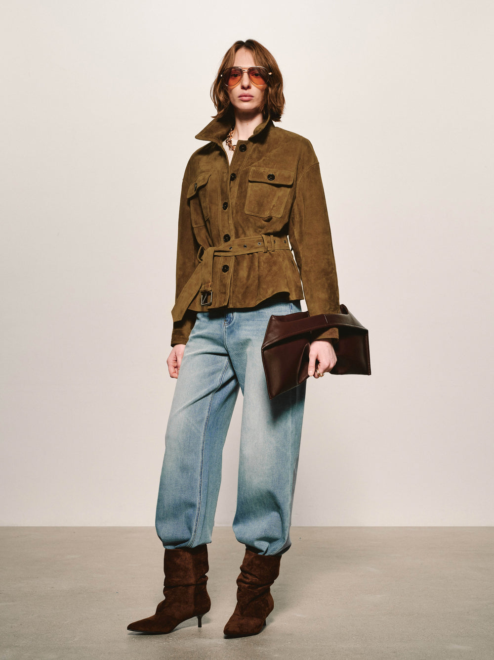 Suede Utility Field Jacket