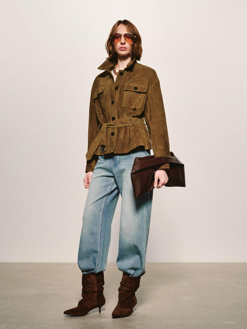 Suede Utility Field Jacket