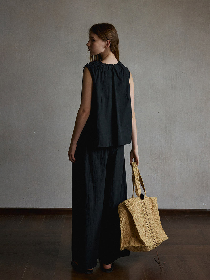 Haze Drawstring Boatneck Top