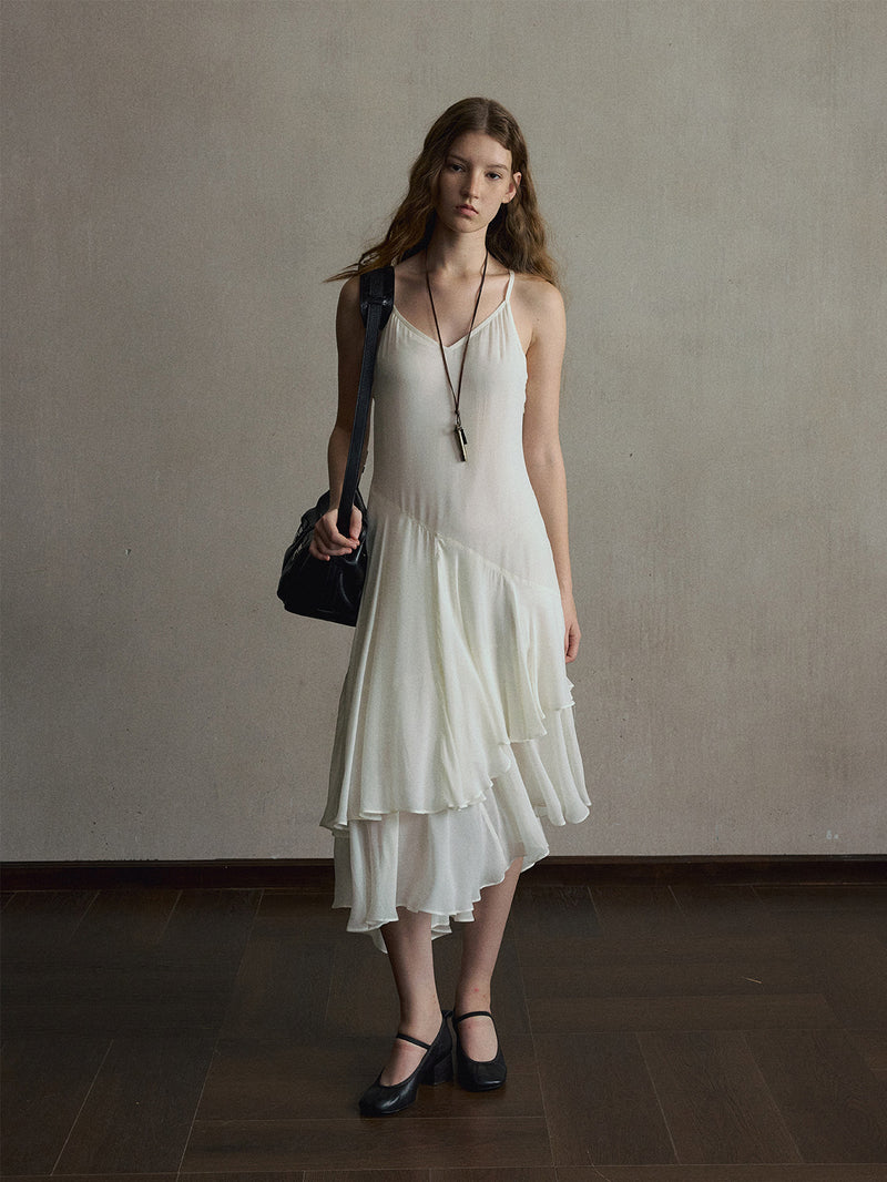 Eira Ruffled Midi Dress