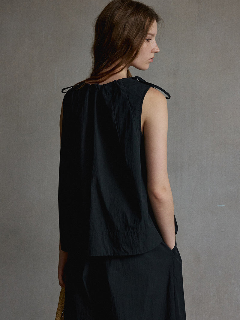 Haze Drawstring Boatneck Top