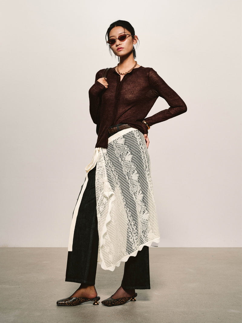 Rigid Cotton Wide-Leg