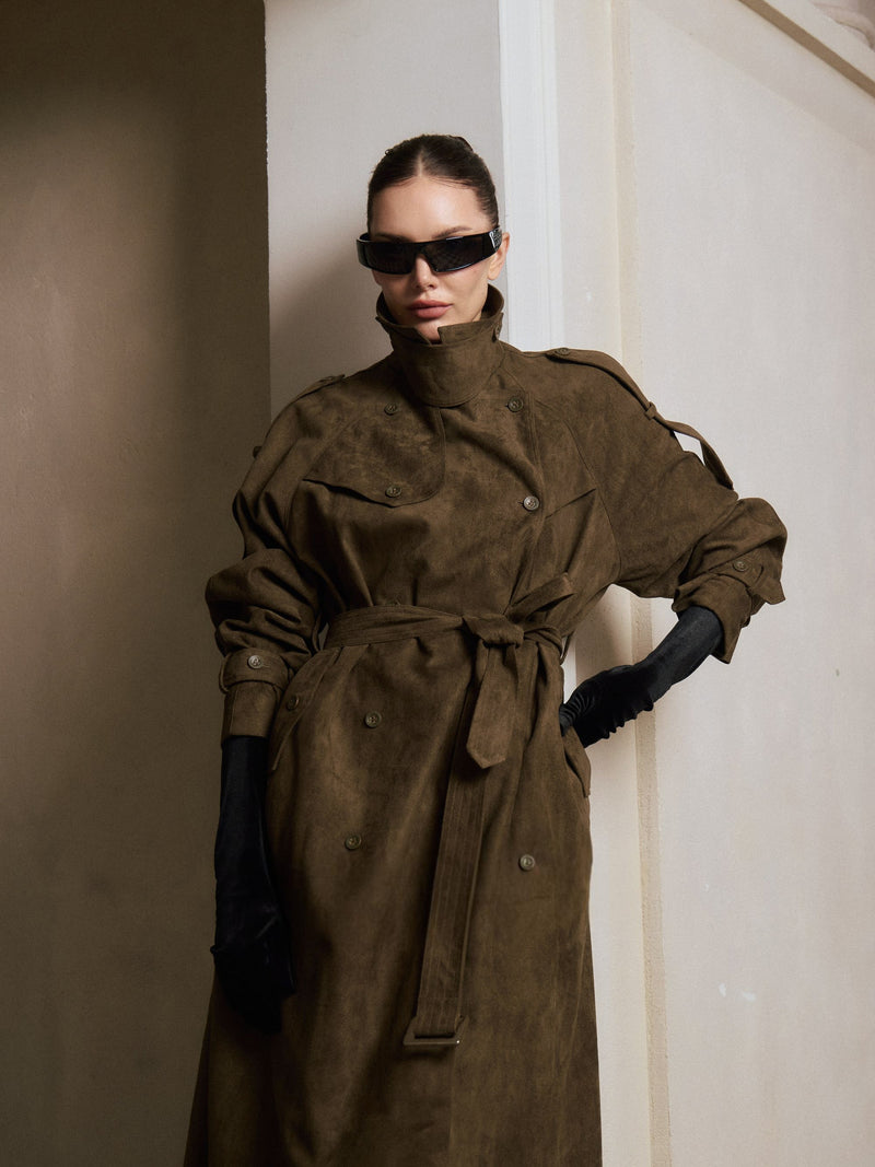Liora Draped Trench Coat